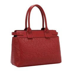 Back view of EMB17504 satchel with embossed “Nicole” lettering