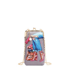 NK20340ESSENCE-6 NIKKY KISSLOCK PHONE AND SUNGLASS PURSE