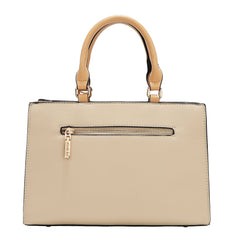 Nicole Lee P17490 Structured Satchel – Taupe with “Love Me” Card Holder