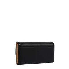Nicole Lee P7812 “NICOLE” Flap Wallet – Black with Gold Letter Hardware